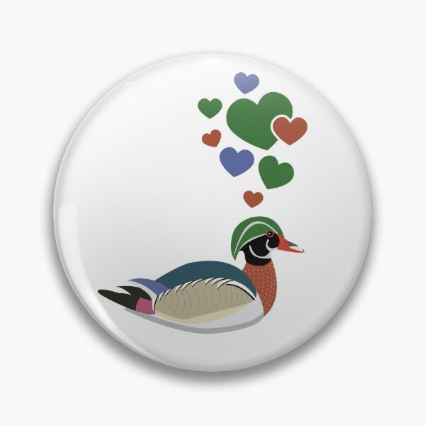 Item preview, Cute Wood Duck With Hearts designed and sold by eternallygifted.
