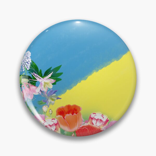 Item preview, Ukrainian flag with flowers designed and sold by sonaadalian.