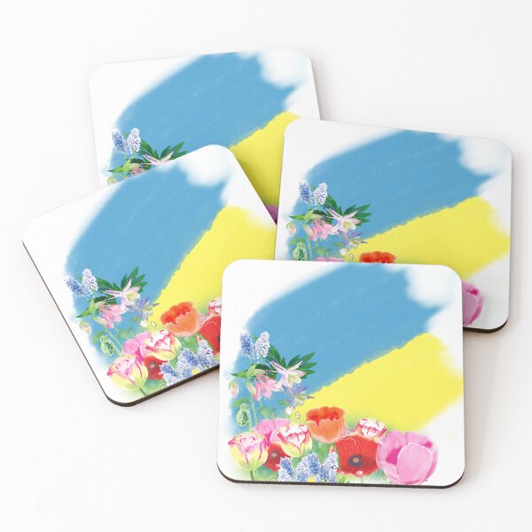 Item preview, Ukrainian flag with flowers designed and sold by sonaadalian.