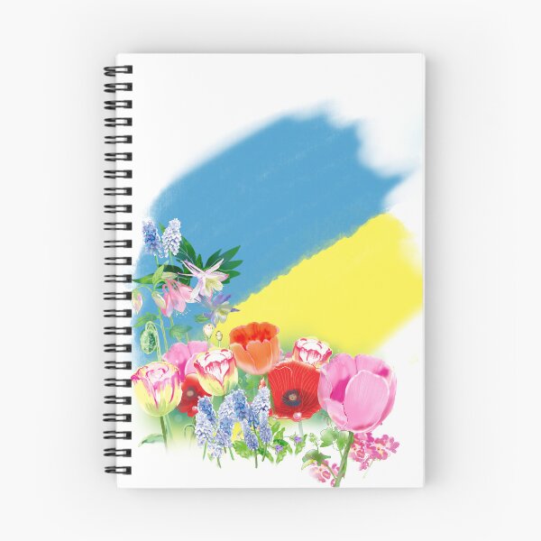 Item preview, Ukrainian flag with flowers designed and sold by sonaadalian.