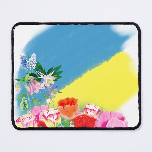 Item preview, Ukrainian flag with flowers designed and sold by sonaadalian.