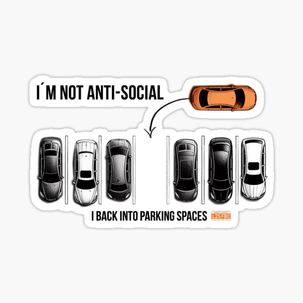 Parking - reverse in Sticker