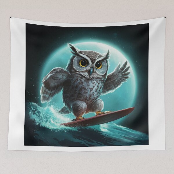 Item preview,  "OWL  SURFING " SURFING   designed and sold by Obinne.