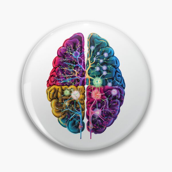 Item preview, "Vibrant Neural Network Brain Illustration - Science and Art Combined" designed and sold by WatermelonPink.
