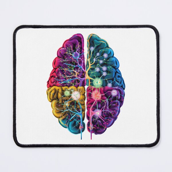 Item preview, "Vibrant Neural Network Brain Illustration - Science and Art Combined" designed and sold by WatermelonPink.