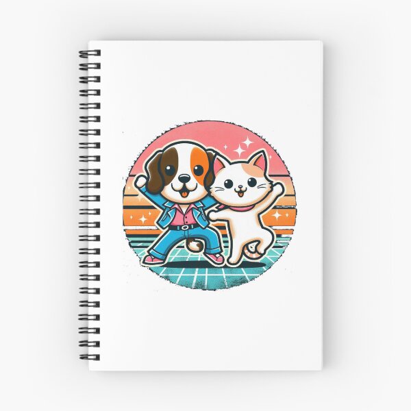 Item preview, cartoon cat and dog dancing disco designed and sold by isaweb.