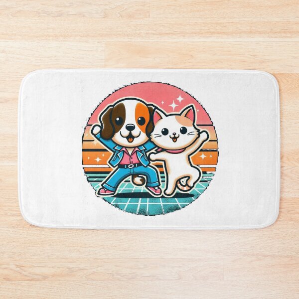 Item preview, cartoon cat and dog dancing disco designed and sold by isaweb.