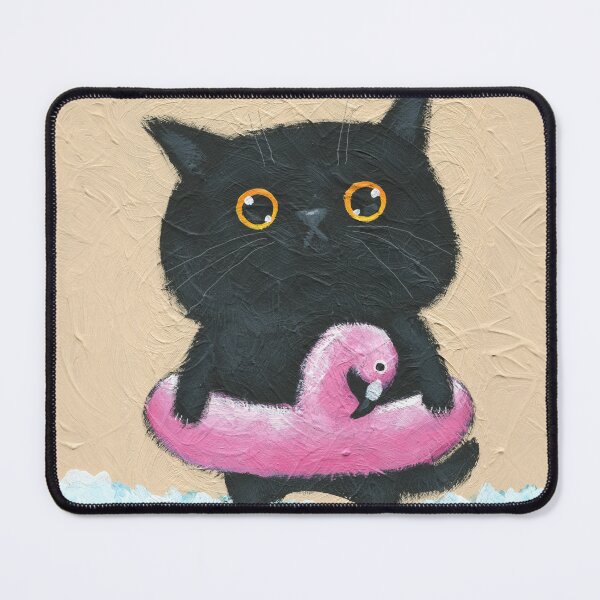Item preview, Beach Cat Flamingo designed and sold by KilkennyCat Art.