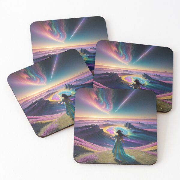 Item preview, Enchanted Realms: Aurora Australis Over Wildflower Hill designed and sold by EnchantedVista.