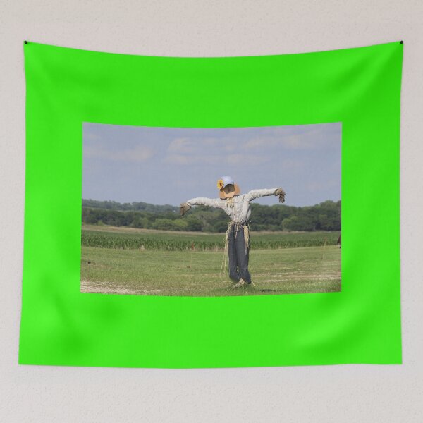 Item preview, Kansas Farm Scare Crow with blue sky outdoor designed and sold by ROBERTDBROZEK.
