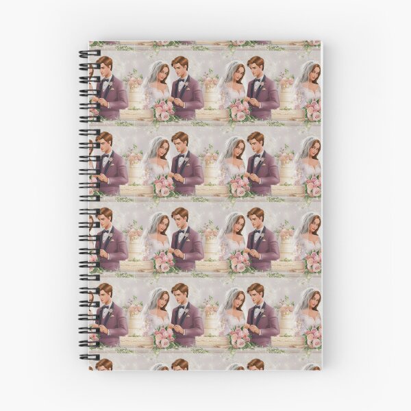 Item preview, Seamless Romantic Wedding Illustration with Bride and Groom designed and sold by seelya83.