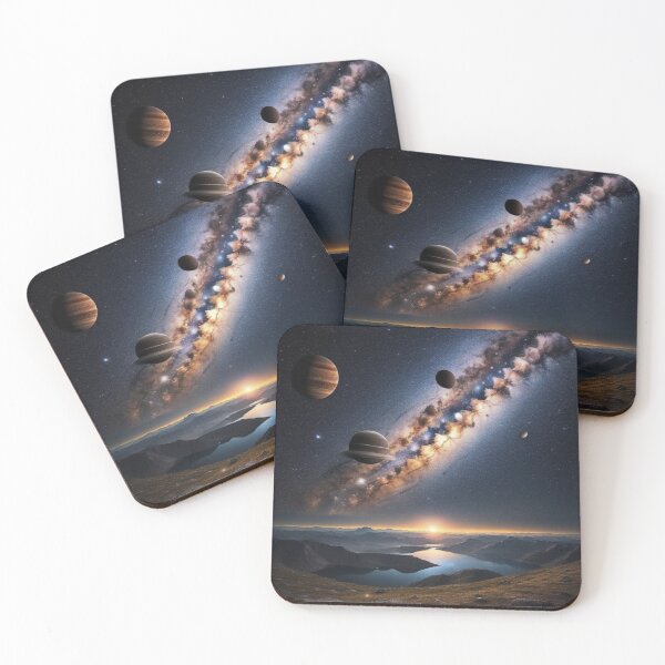 Item preview, Starry Enchantment: Milky Way & Planets In Cosmic Splendor designed and sold by EnchantedVista.