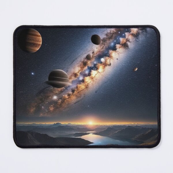 Item preview, Starry Enchantment: Milky Way & Planets In Cosmic Splendor designed and sold by EnchantedVista.