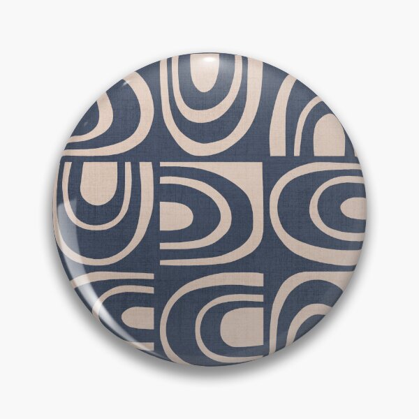 Item preview, Abstract Arches Pattern Navy Blue Vanilla Cream designed and sold by FAROSSTUDIO.