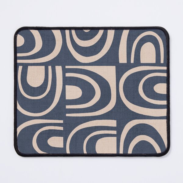 Item preview, Abstract Arches Pattern Navy Blue Vanilla Cream designed and sold by FAROSSTUDIO.