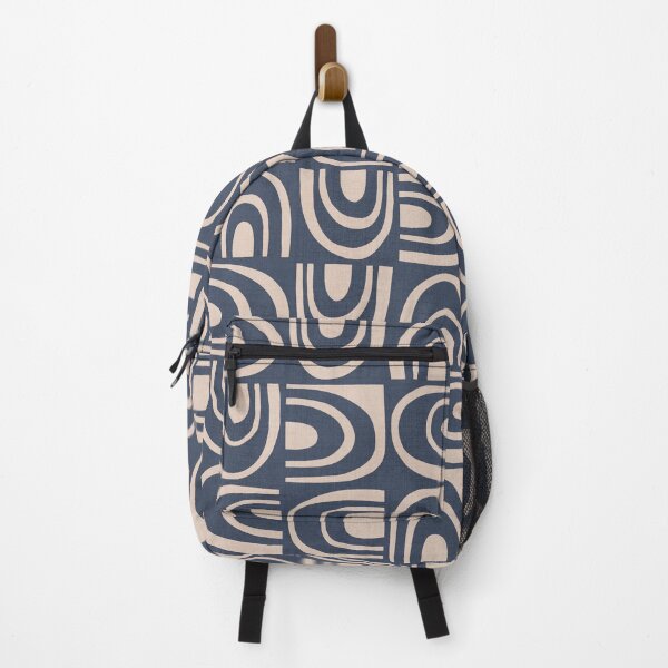 Item preview, Abstract Arches Pattern Navy Blue Vanilla Cream designed and sold by FAROSSTUDIO.