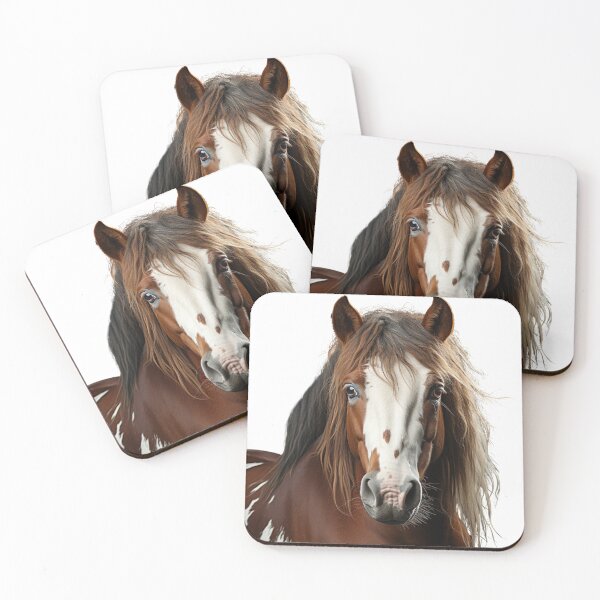 Item preview, Photorealistic Brown and White Horse Portrait  designed and sold by HollywoodInked.