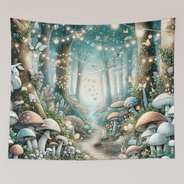 Item preview, Enchanted Fairycore Forest Pathway - Cottagecore Fantasy Art designed and sold by Unitepeople.