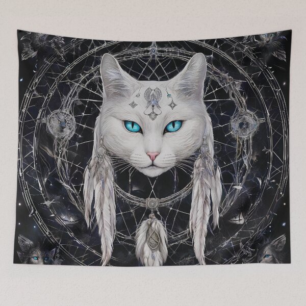 Item preview, The white cat and God of the mystical  designed and sold by PixelCraftDSG.