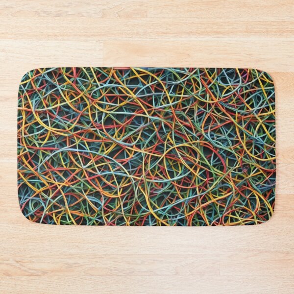 Artikelvorschau, Abstraktes buntes String-Art-Muster entworfen und verkauft von calibrit.