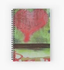 Red Heart Spiral Notebook