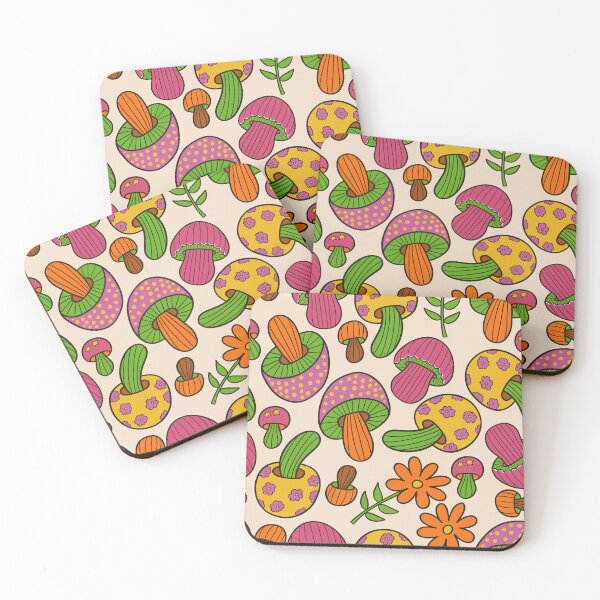 Item preview, Retro Inspired Mushroom flower Pattern Design designed and sold by MariOyama.