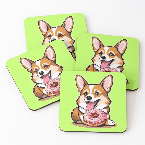 Item preview, Corgi with Donut designed and sold by OurGirlGertie.
