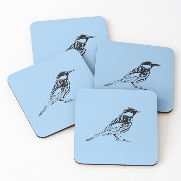 Item preview, White Cheeked Honeyeater Black Design  designed and sold by designsasstultd.
