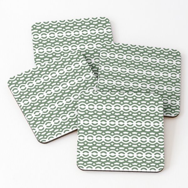Item preview, Green pattern with overlapping geometric shapes. designed and sold by fatifleur-art.