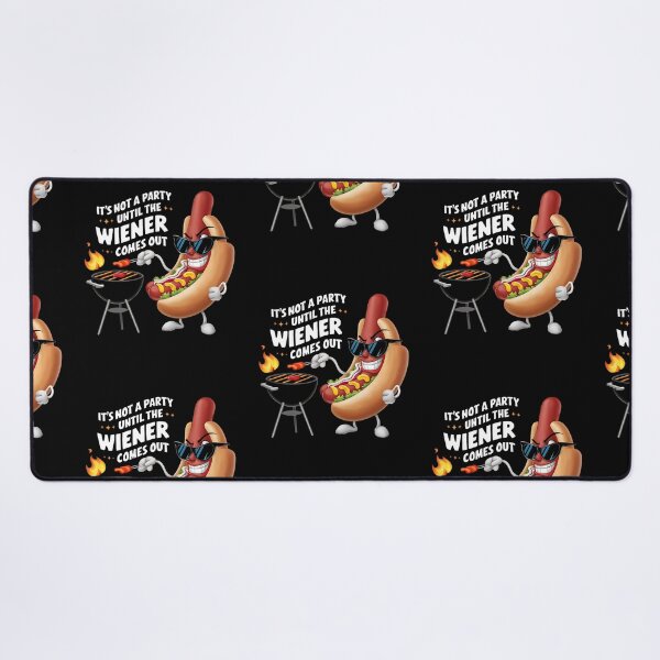 Item preview, Funny BBQ Hotdog Not A Party Until The Wiener Comes Out designed and sold by edesignprints.
