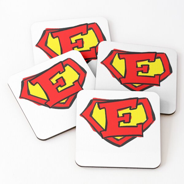 Item preview, Superhero Letter on Chest E cute cartoon version designed and sold by debelder.