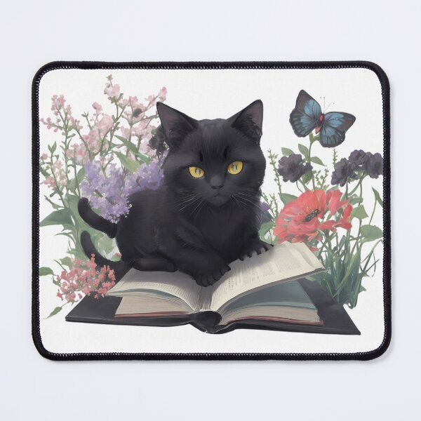 Item preview, Black Cat Sticker, Black Cat on Book Sticker, Bookish Cat Sticker, Gifts for her, Gifts for him, Reading Sticker, Waterproof Stickers designed and sold by Dilabirdy.