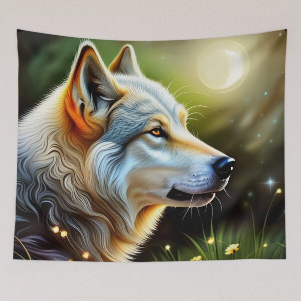 Item preview, Summer Wolf on Magical Eve designed and sold by MoodyMuseArt.