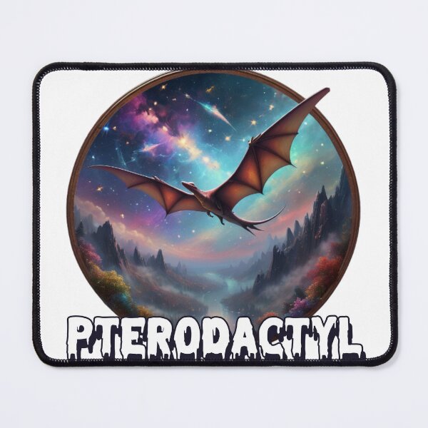 Item preview, Cosmic Pterodactyl Dinosaur in watercolor paint designed and sold by EmeraldCauldren.