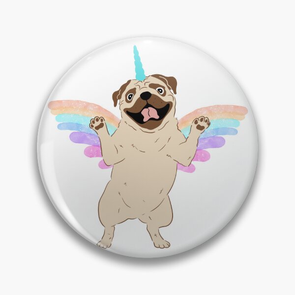 Item preview, Pug-alicious Rainbow happy Pug designed and sold by im-a-librarian.