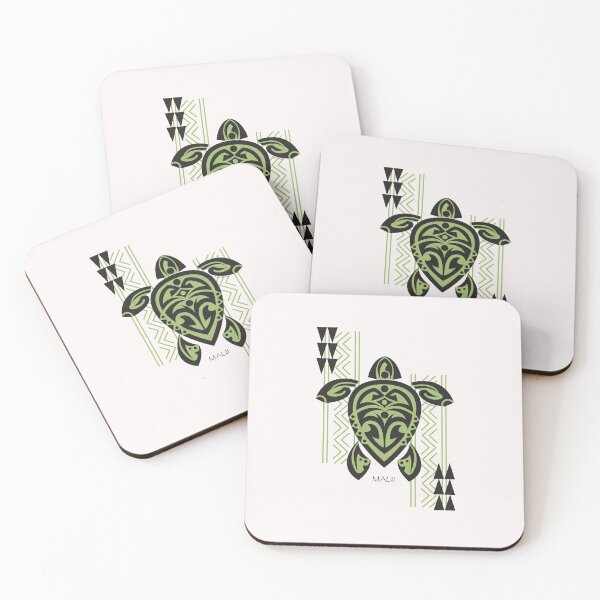 Item preview, Black & Green Tribal Turtle Tattoo Warrior / Maui designed and sold by srwdesign.