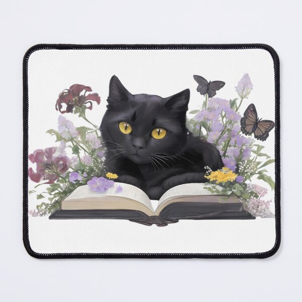 Item preview, Black Cat Sticker, Black Cat on Book Sticker, Bookish Cat Sticker, Gifts for her, Gifts for him, Reading Sticker, Waterproof Stickers designed and sold by Dilabirdy.