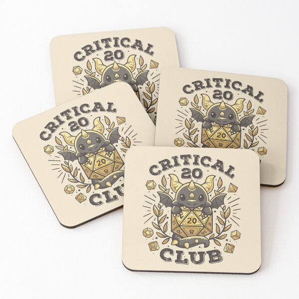 Item preview, Critical 20 Club - Cute Black Dragon designed and sold by Snouleaf.