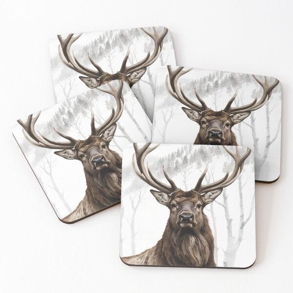 Item preview, Elk In Winter Forest designed and sold by Patricia Howitt.