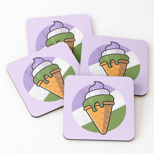 Item preview, Genderqueer Pride Flag Ice Cream Cone designed and sold by everything4eva.