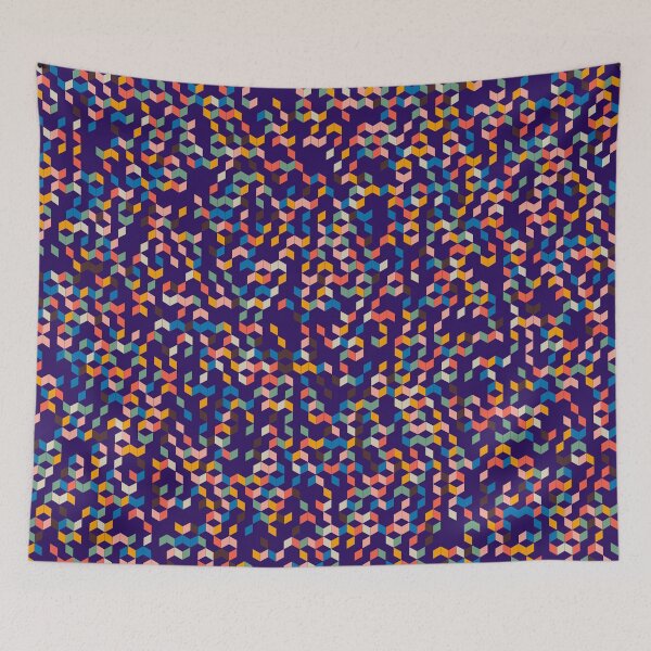 Item preview, Purple Multicolor Circle Quadrant German Bauhaus Design designed and sold by Alchemy-A-La-G.