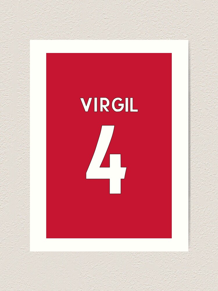 Liverpool Inspired Football Art Print Fan Gift Virgil van Dijk