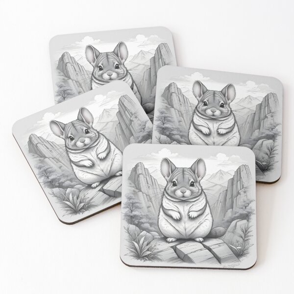 Item preview, Charming Chinchilla Sketch designed and sold by WildlifeInc.