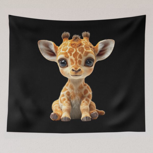 Item preview, Photorealistic Cute Baby Giraffe  designed and sold by HollywoodInked.