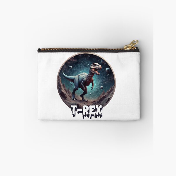 Item preview, Tyrannosaurus on a Rock Planet in the Cosmos in watercolor paint designed and sold by EmeraldCauldren.