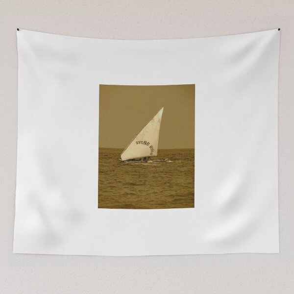 Item preview, Dhow Wooden Boat Sailing in Sepia - Bahari View - Zanzibar - Tanzania Africa designed and sold by exploramum.