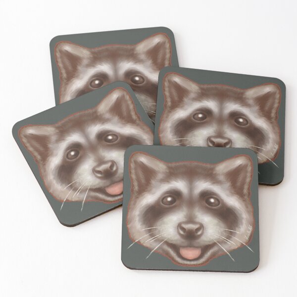 Item preview, happy raccoon designed and sold by JLavallee-Art.