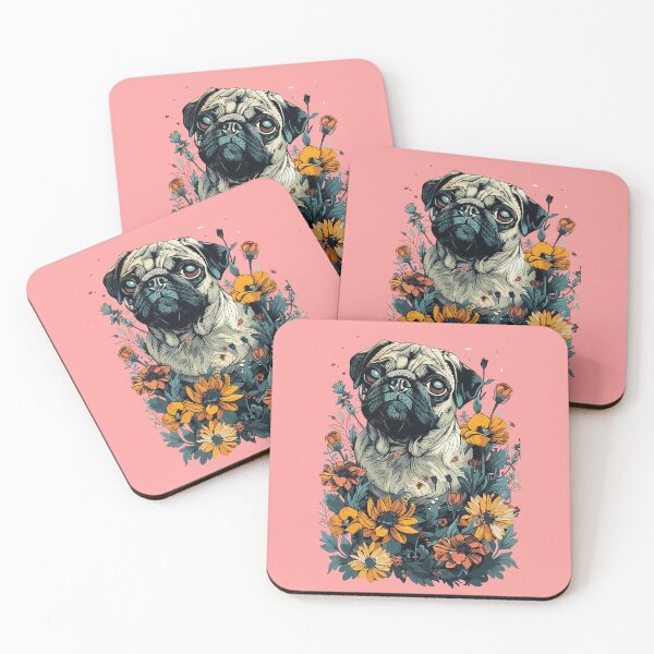 Item preview, Pug Dog with Flowers  designed and sold by carloswiden.