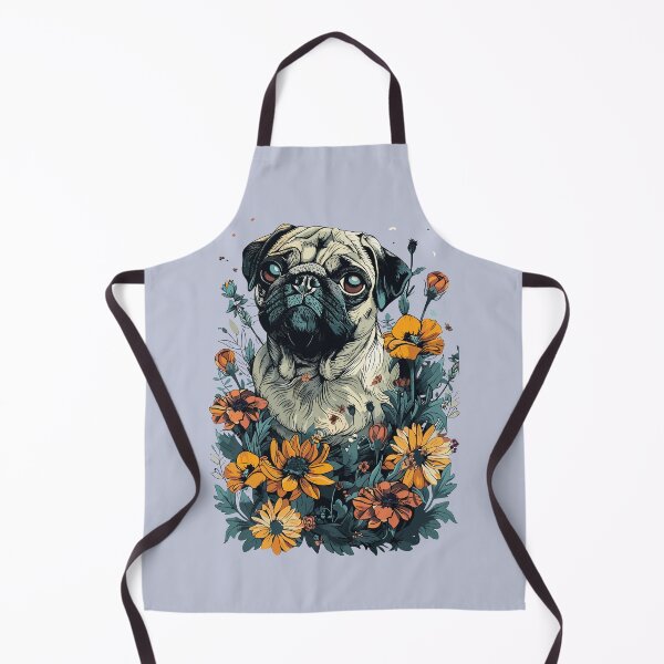 Item preview, Pug Dog with Flowers  designed and sold by carloswiden.