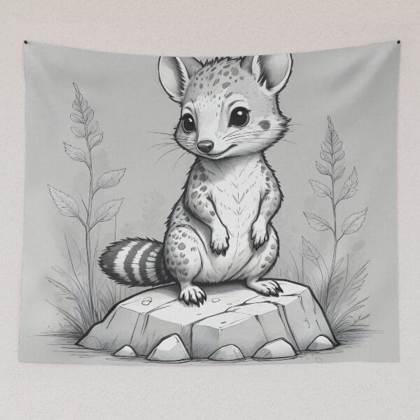 Item preview, Enigmatic Quoll Sketch designed and sold by WildlifeInc.